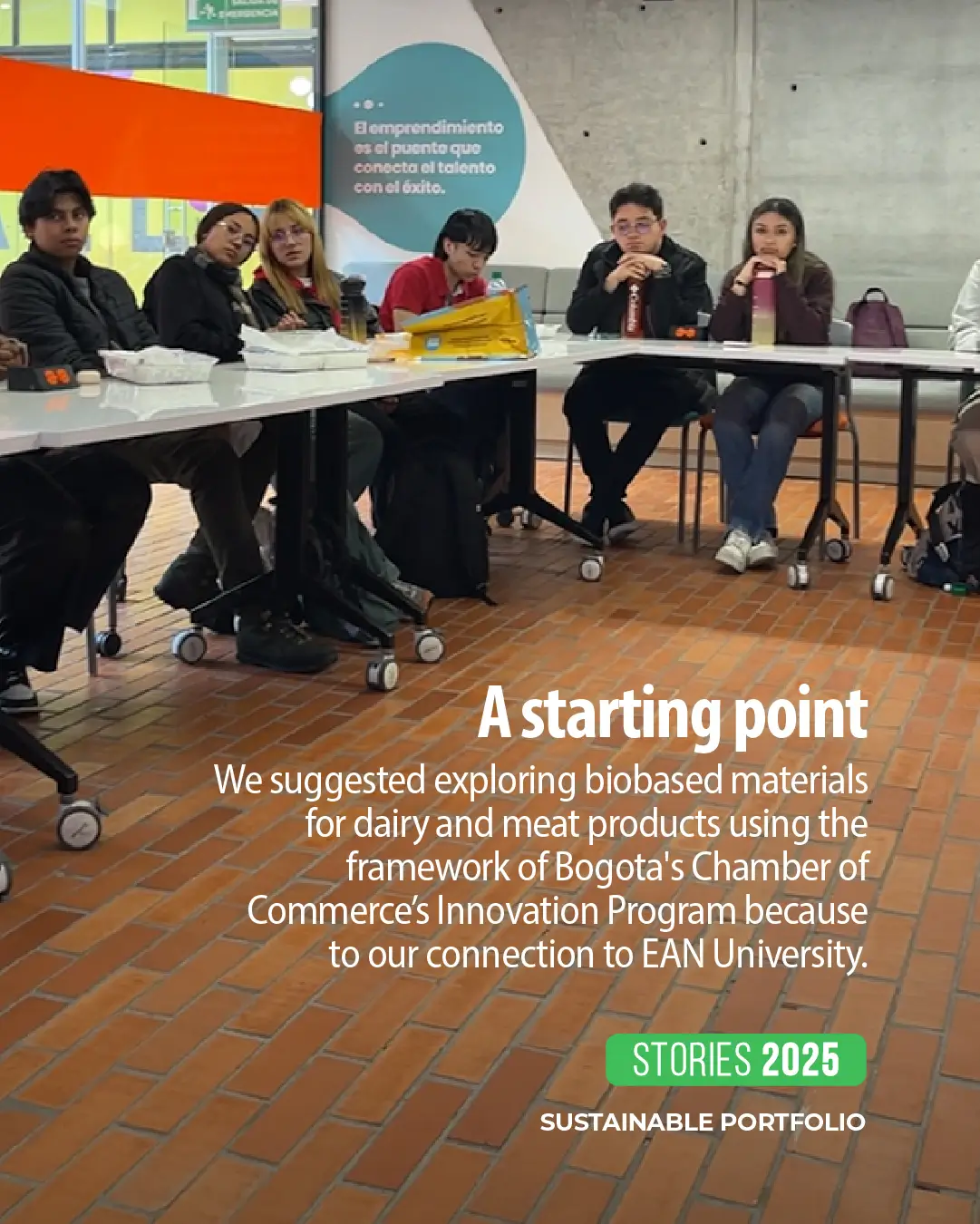 Group of chemical engineering students working on biobased packaging development in the lab.