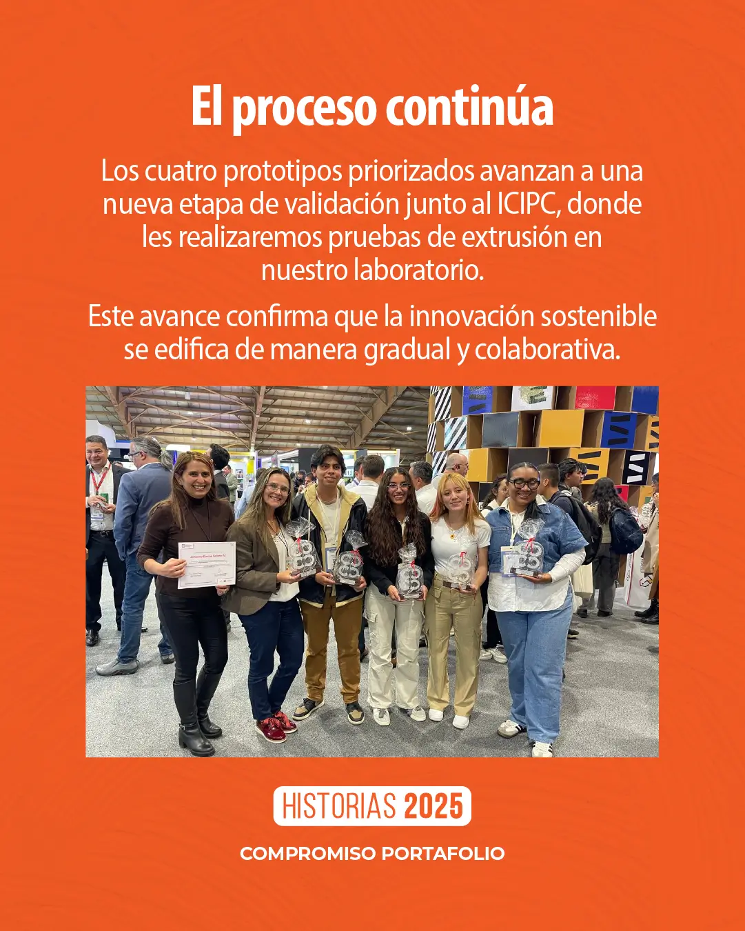 Presentación de la propuesta innovadora de empaques sostenibles lista para la industria.