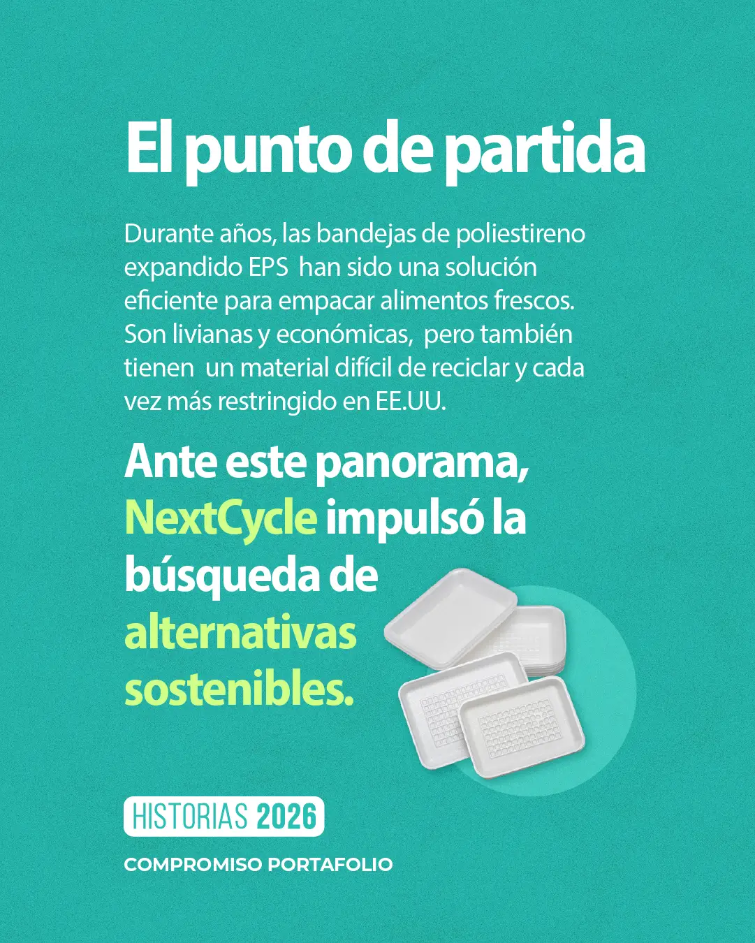 Reconocimiento de NextCycle al proyecto ReTray de Plastilene como la solución más innovadora.