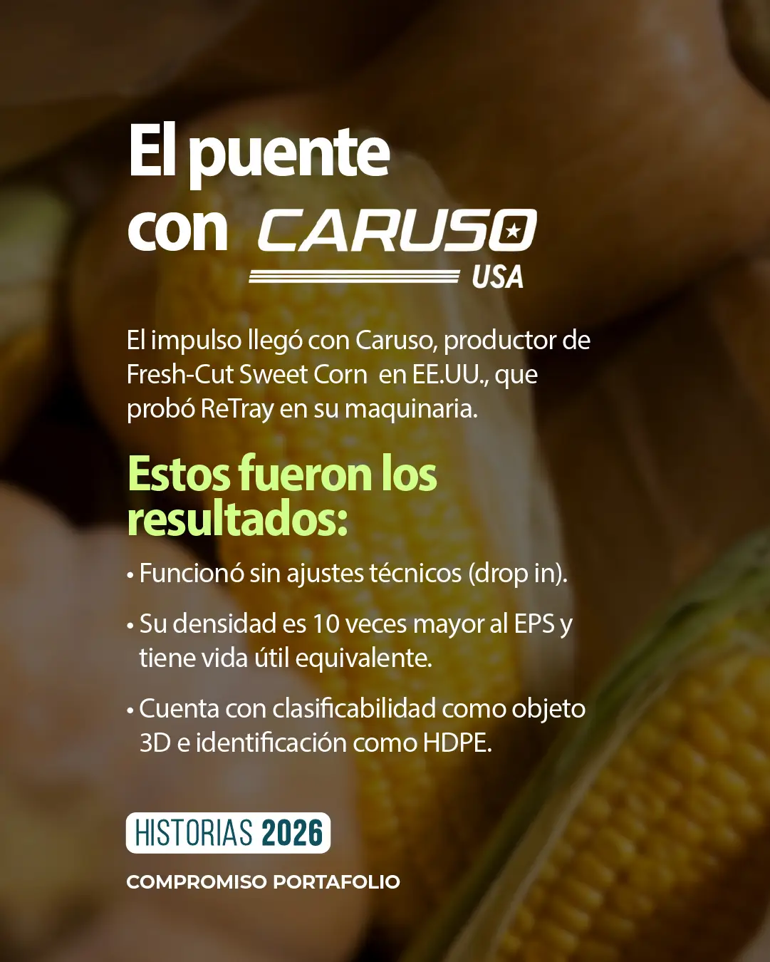 Primer plano de la textura del material ReTray basado en polietileno de alta densidad para empaques de alimentos.