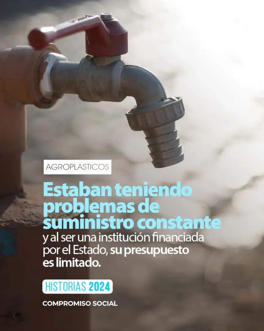 Tanque de agua donado por Agroplásticos a la comunidad educativa