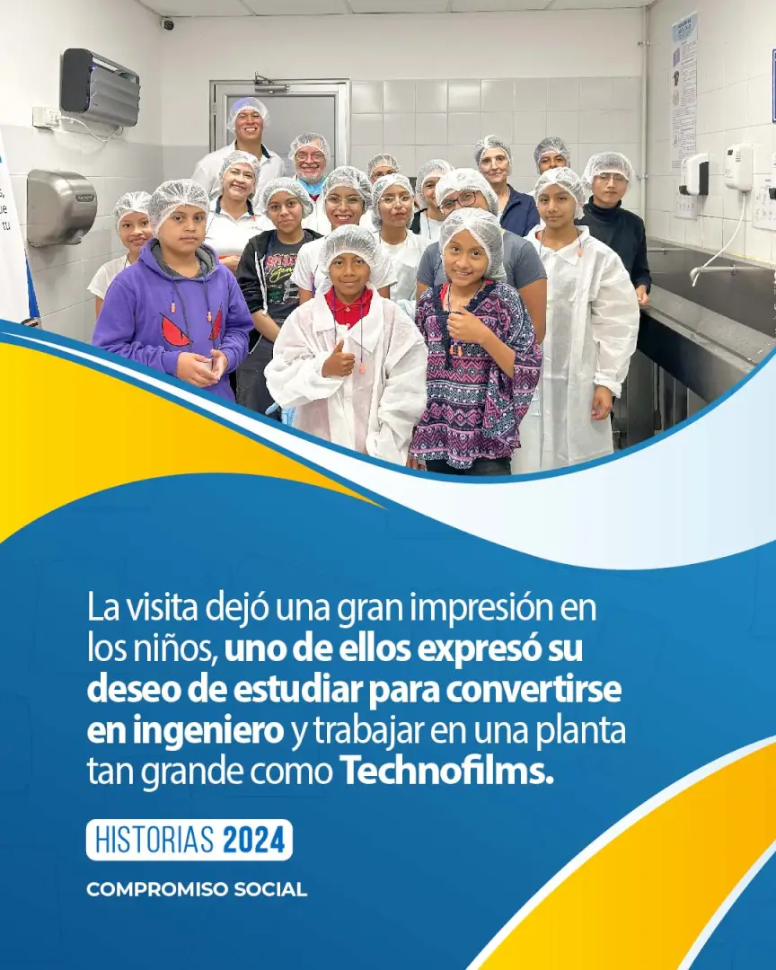 Apoyo a la niñez de Nuestra Sagrada Familia por parte de Technofilms y Grupo Plastilene