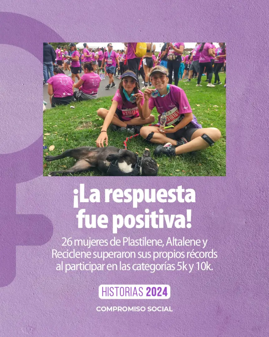 Colaboradoras de Plastilene en la Carrera de la Mujer, promoviendo el bienestar
