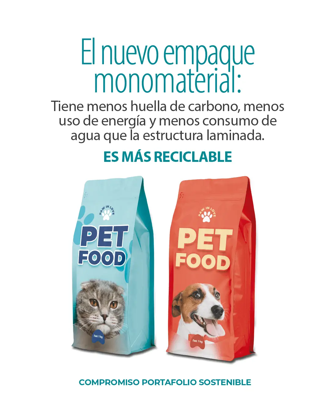 Empaque de alimento para mascotas más reciclable de Grupo Plastilene
