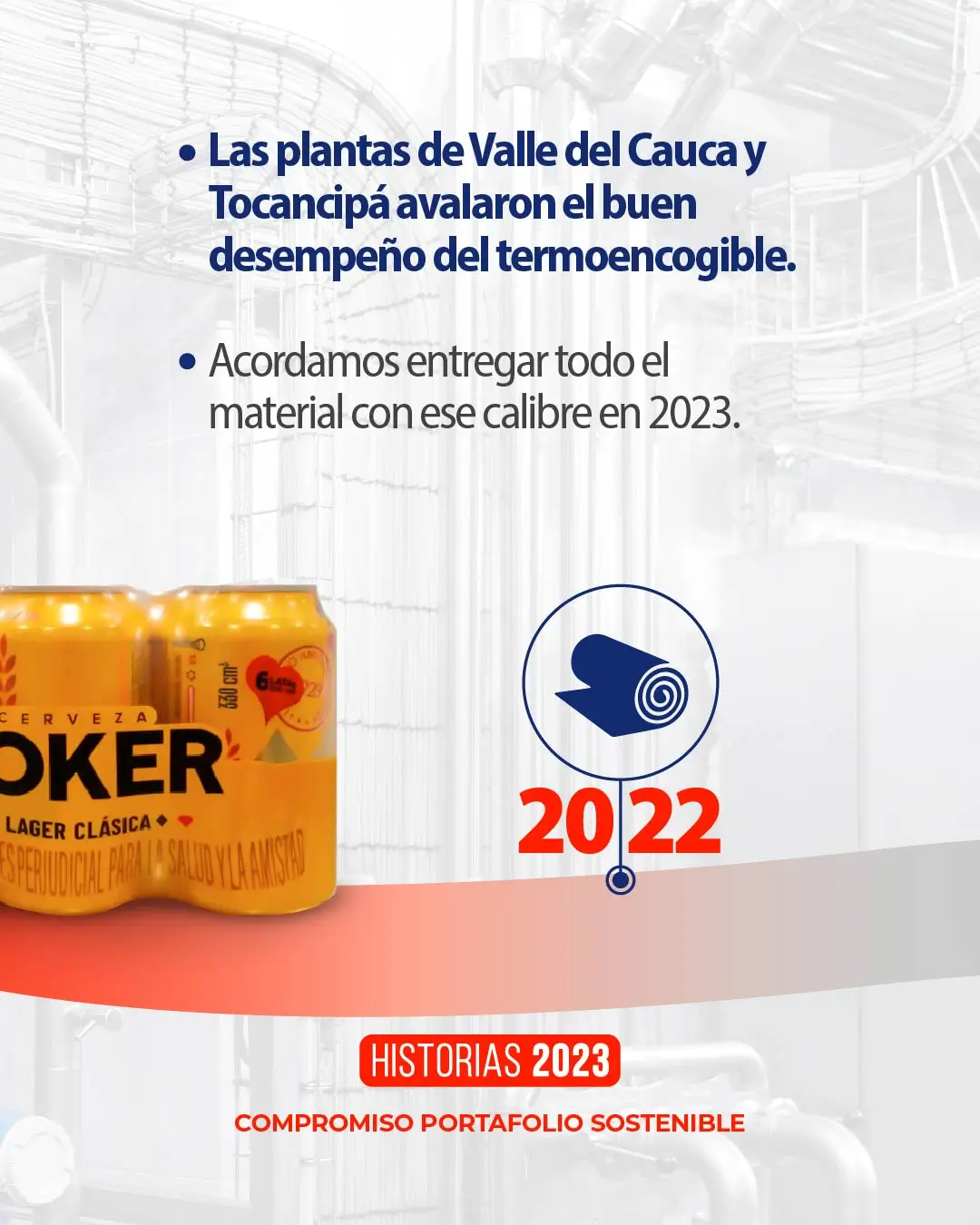 Empaques termoencogibles de Bavaria producidos por Grupo Plastilene