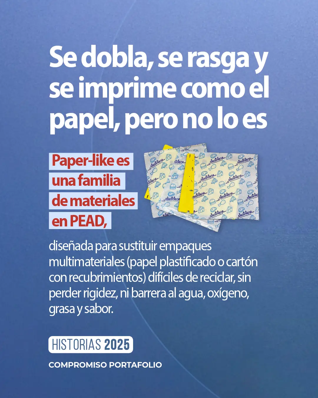 Paperlike, empaque monomaterial en PEAD que se siente como papel