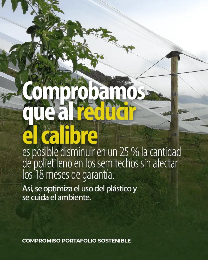 Reducción de calibre en semitechos agrícolas de Grupo Plastilene, con menos plástico