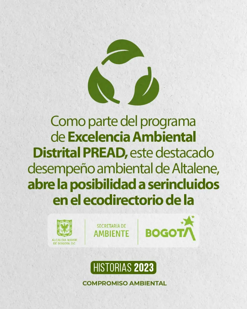 Sistema de gestión ambiental de la planta Altalene en Bosa