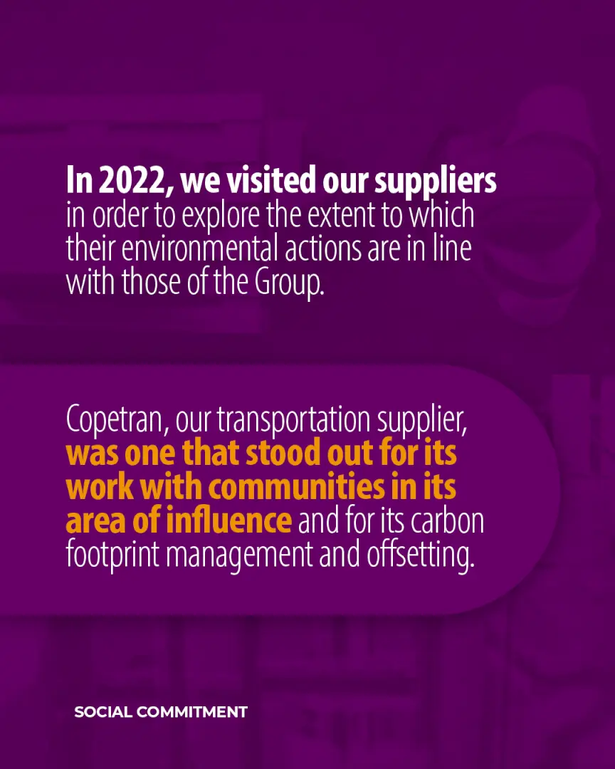 Sustainability in the value chain with responsible suppliers